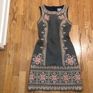Maeve Anthropologie Embroidered Felt Dress